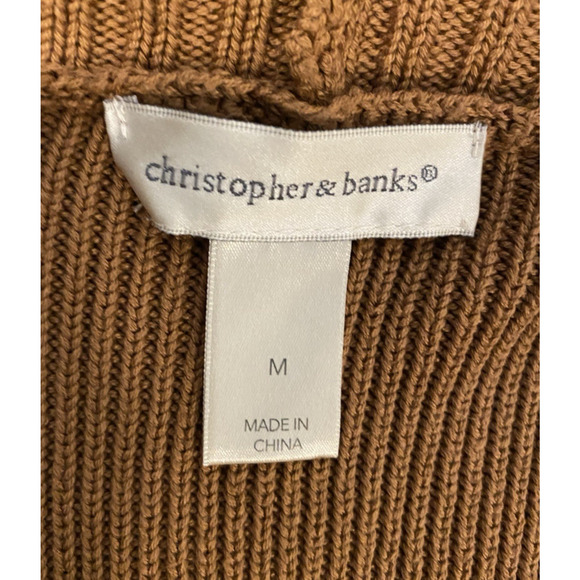 Christopher & Banks Boho Cardigan Womens Size Medium Brown Western Cowgirl - Picture 10 of 16